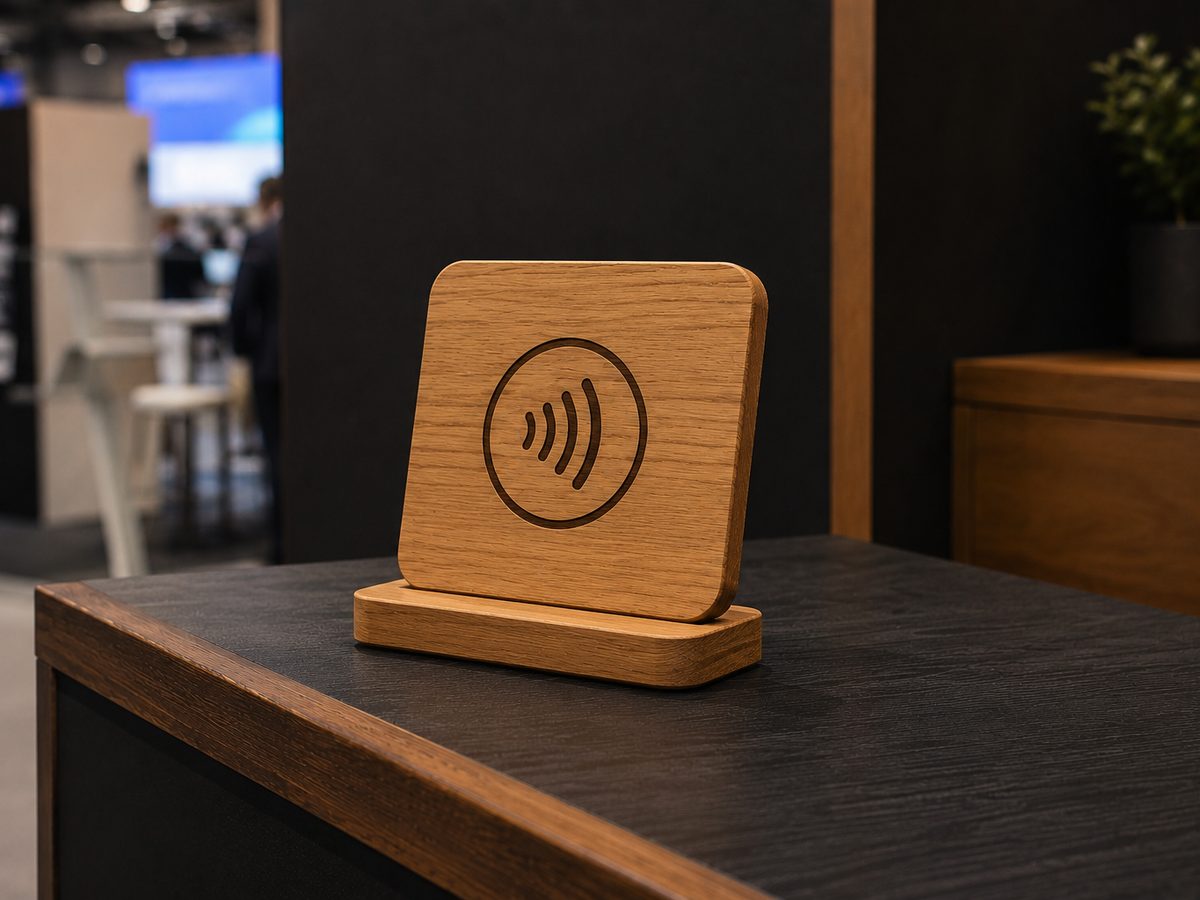 Wood NFC tap station